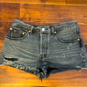 Levi’s black jean shorts